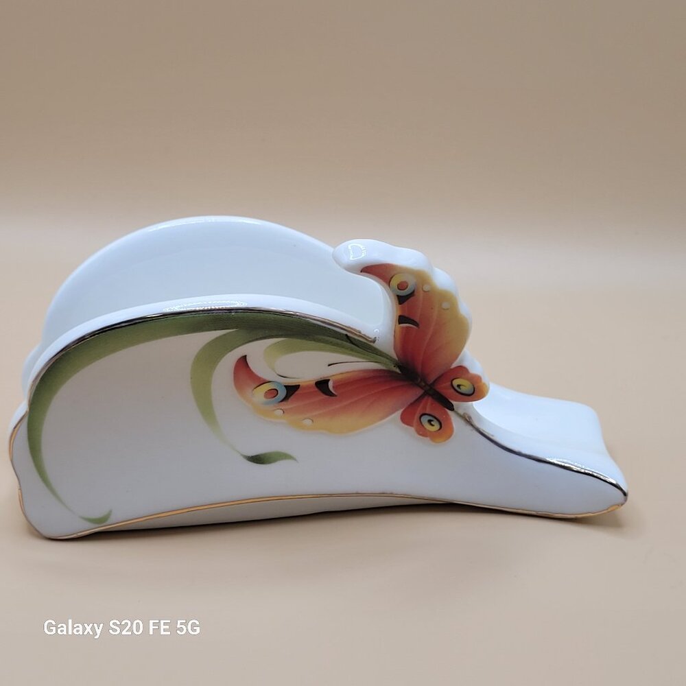 Royal Elfreda Butterflies Napkin Holder with Iris and Butterfly